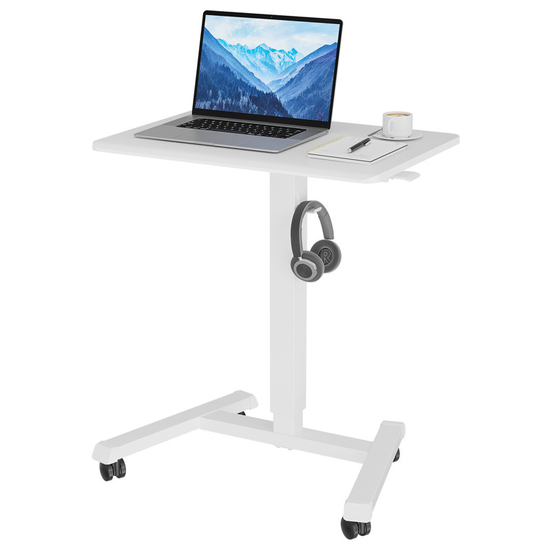 Height Adjustable Standing Desk, White