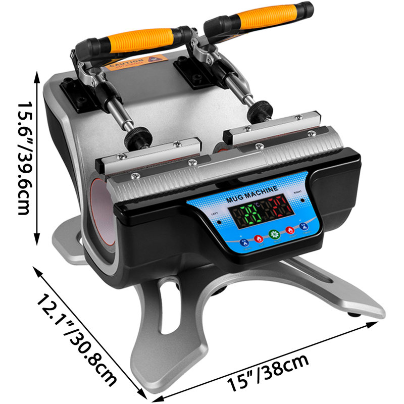 Mug Heat Press, 2pcs 15oz Mug Press Sublimation Machine Dual Station Design