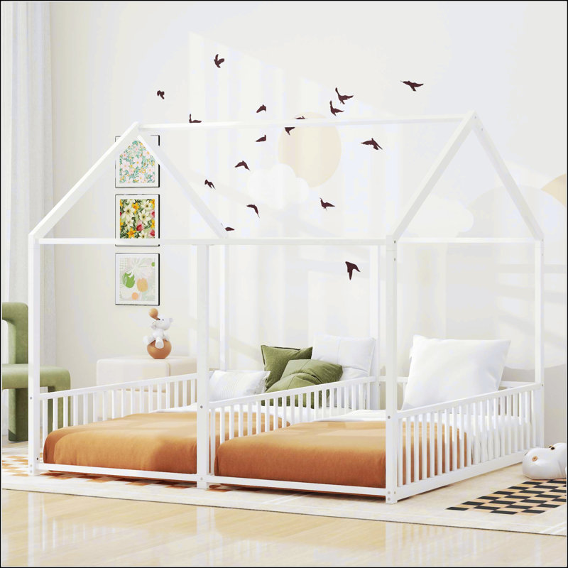 Metal Twin Size House Platform Beds