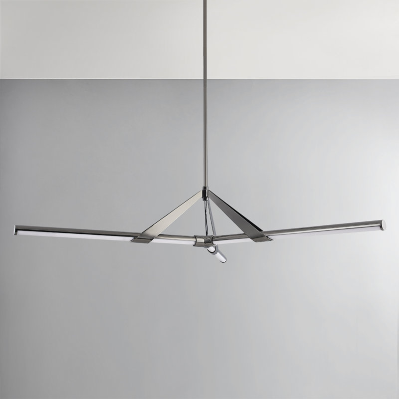 JONAS 3 LIGHT CHANDELIER, Aged Brass, 10" H x 62" W x 62" D