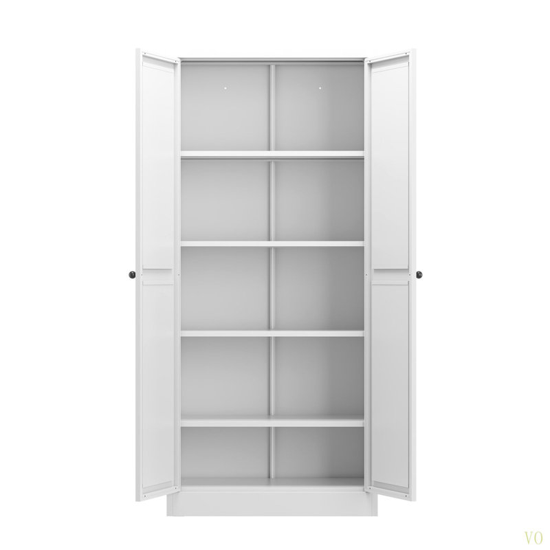 Rangement réglable de 61 po pour garde-manger en métal 61 po avec 4 tablettes (capacité de 110 lb), organisateur de garde-manger autoportant robuste pour la cuisine, le garde-manger et le salon