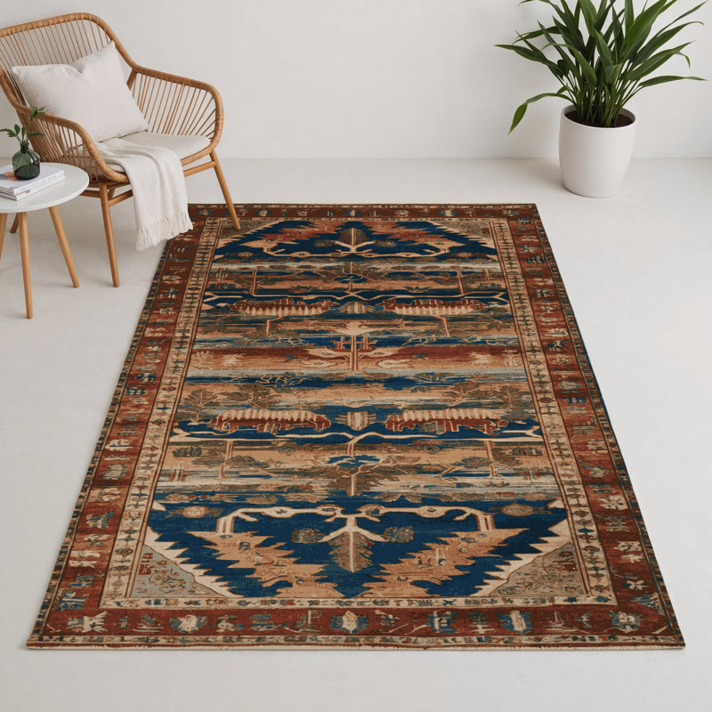 Turkish Brown Indoor and Outdoor Area Rug, Rectangle 3' x 5'