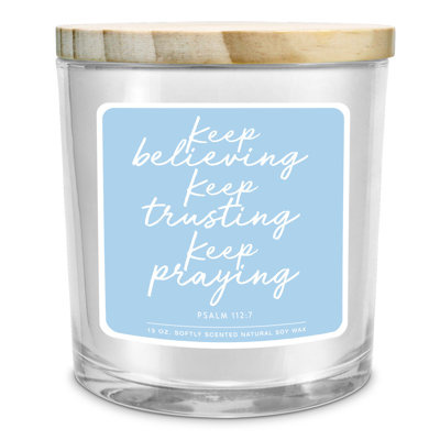 Fresh Scented Jar Candle with Glass Holder