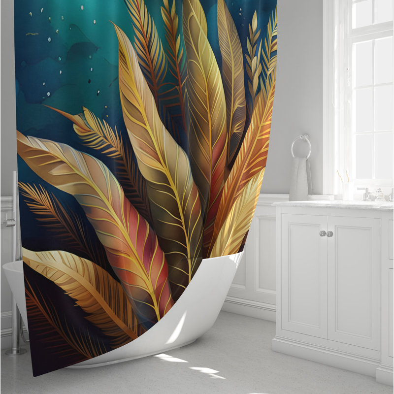 Ardyce Abstract Shower Curtain, 72" H x 70" W