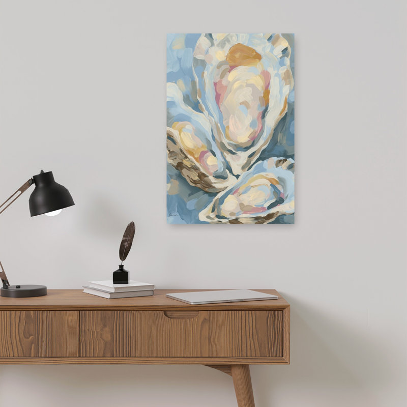 «Mosaic Oysters I Coastal», reproduction d'art mural, 18" H x 12" W