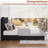 LED Full Bed Frame with 2 Drawers – RGB Smart Headboard & Sturdy Platform for Kids – Black Storage Bed with Wooden Slats, Noise-Free Design for Boys & Girls – No Box Spring Needed-1172407475-1172407472