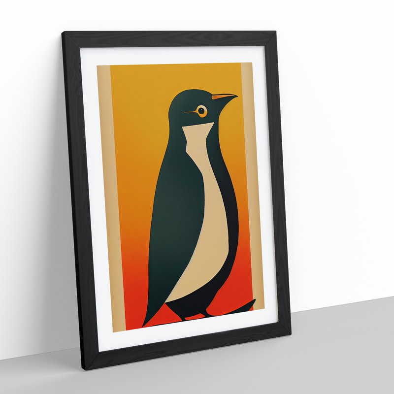 Penguin Abstract No.6 - Single Picture Frame Print, Black Framed, 64cm H x 46cm W x 2cm D