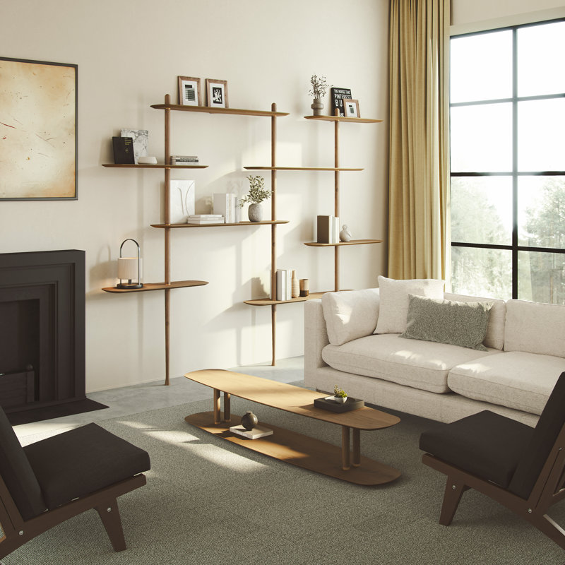 Axis 3 Shelving System, Walnut, 83.5'' H X 106.3'' W X 11.8'' D