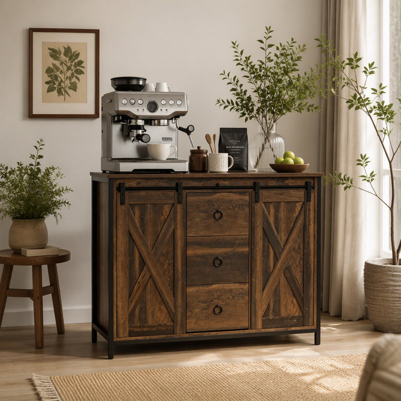 Console de salle à manger, armoire à café, buffet, buffet de ferme rustique