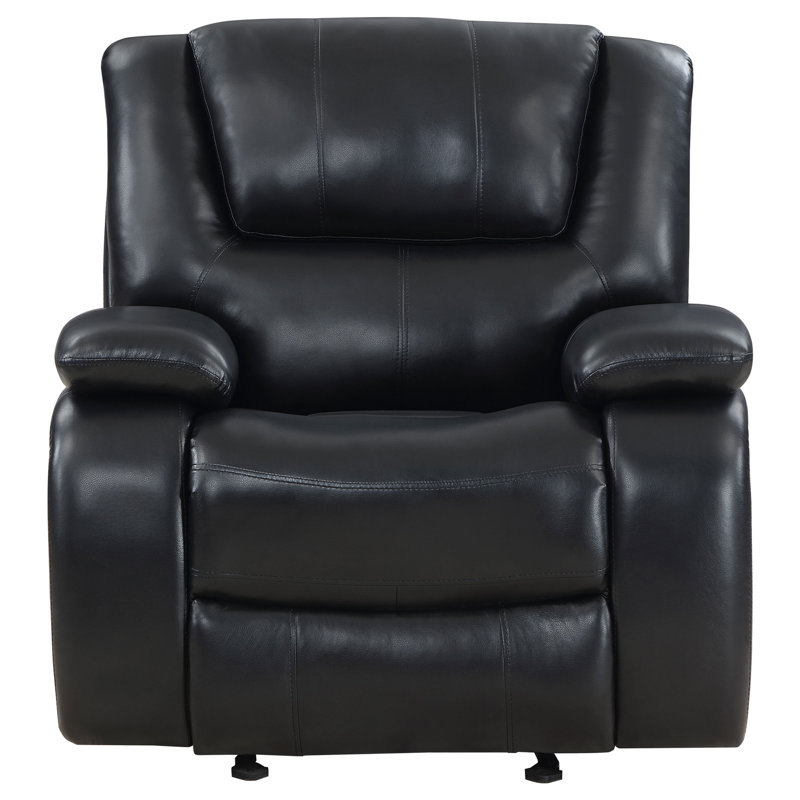 Fauteuil inclinable et oscillant rembourré, Noir, noir, noir, noir