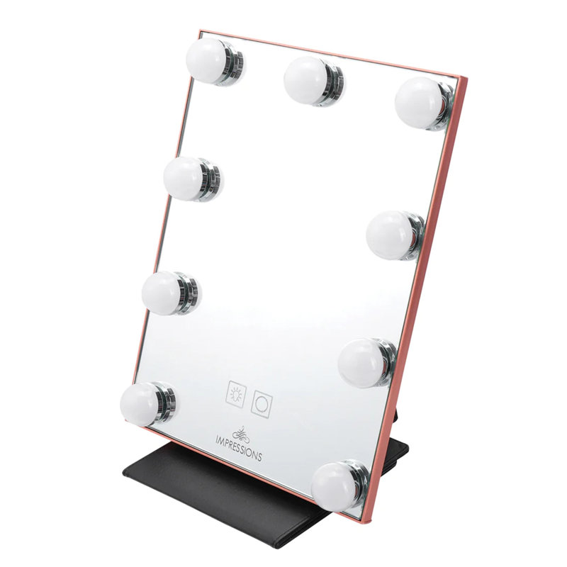 Miroir de maquillage Lumiere Touch Pad Plus, Or rose