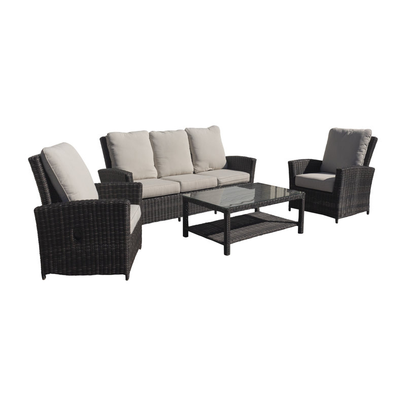 Lipps 5 - Person Patio Conversation Set with Cushions