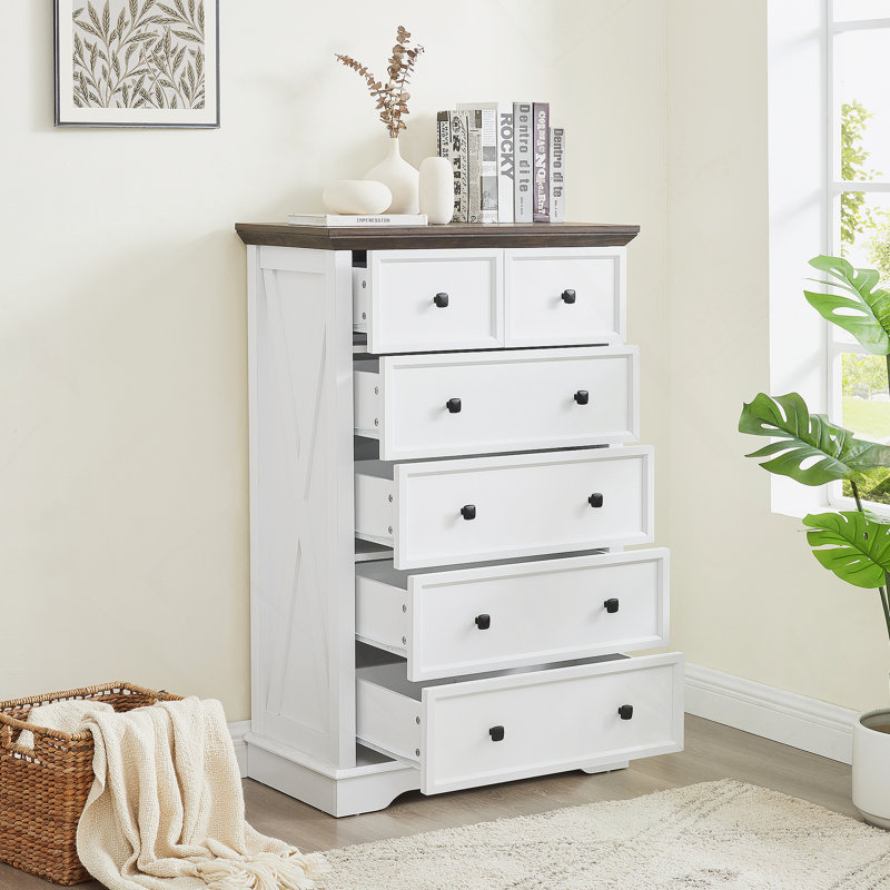 Grande commode à 6 tiroirs, organisateur de garde-robe moderne Mid-Century fabriqué à la main avec beaucoup de rangement et un design élégant.