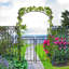 Tonnelle de jardin avec barrière Outsunny