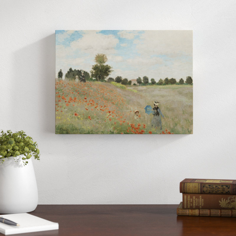 Poppies by Claude Monet - Wrapped Canvas Print, 51cm H x 77cm W