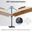 13' X 10' Rectangular Cantilever Umbrella, Weighted Base Included-39270881
