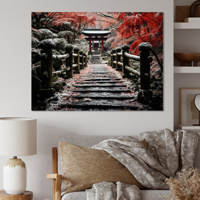 Japon Art Red Torii Gate IV - Japanese Canvas Art Print