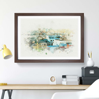 Rooftop View of Gran Canaria in Abstract - Picture Frame Graphic Art Print
