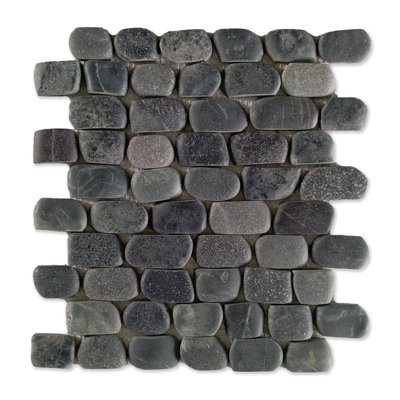 Florida 12" x 12" Natural Stone Linear Pebble Mosaic Wall Tile