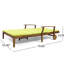Double méridienne double pour patio de véranda à séchage rapide avec coussins de conception entièrement réglables et côtés en bois pour l'extérieur