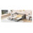 Gray Solid Wood Daybed with Roll-Out Trundle and Two Storage Drawers