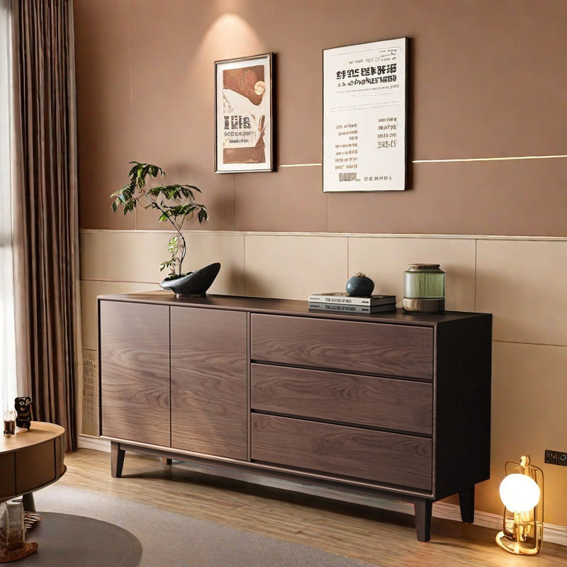 Buffet antique en bois massif