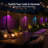 RGBCW Low Voltage LED Deck Lights, 12-24V AC/DC, CRI 90, Anti-Glare Step Railing Light, Downward Fence Light