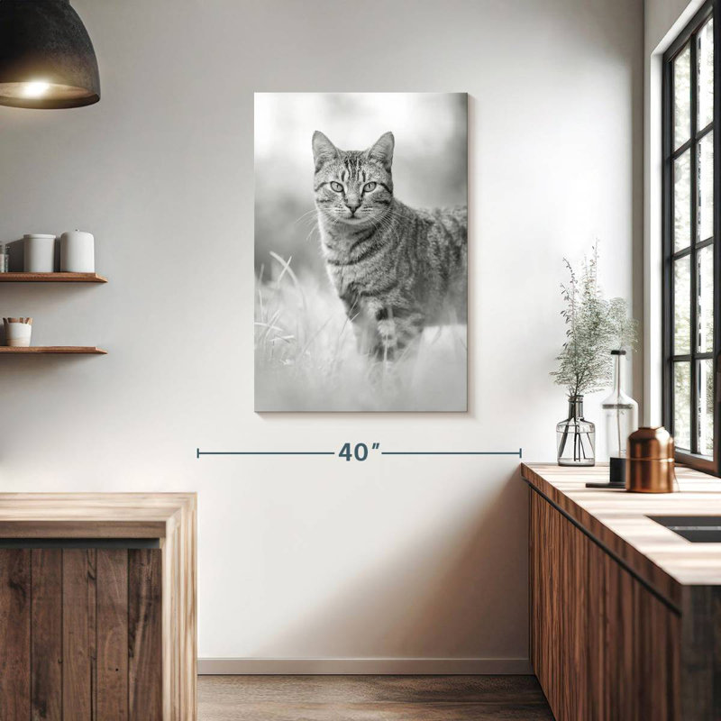 Brampt Grey Cat, 39" H x 26" W