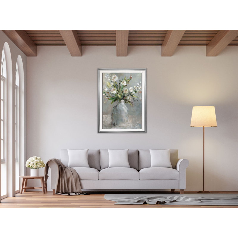 Country Bouquet I - Imprimé, H 30 po x l 22 po x P 1,5 po, Cadre argenté