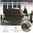2-Piece Wicker Patio Conversation Set With Gray Cushions & Coffee Table