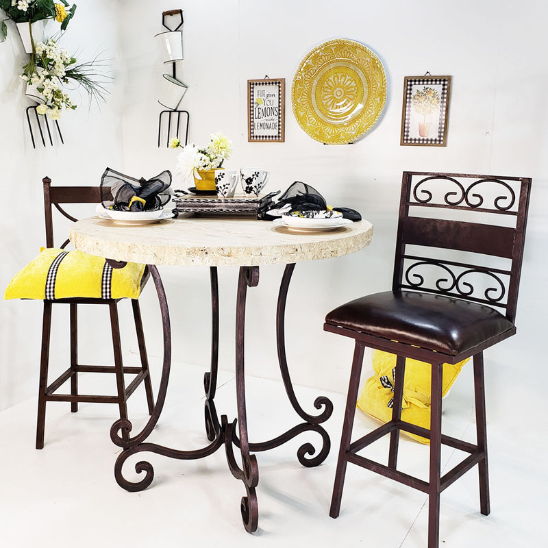 Bencomo Outdoor Round Bar Table