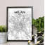 Milan City Map - No Frame Print-1800072069