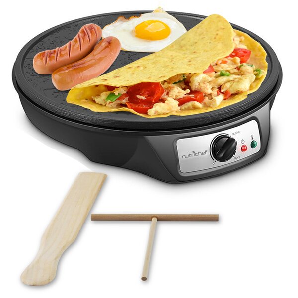 Crepe maker with reversible plate