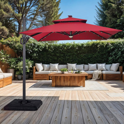 Parasol lumineux en porte-à-faux 98,5 po Sopha