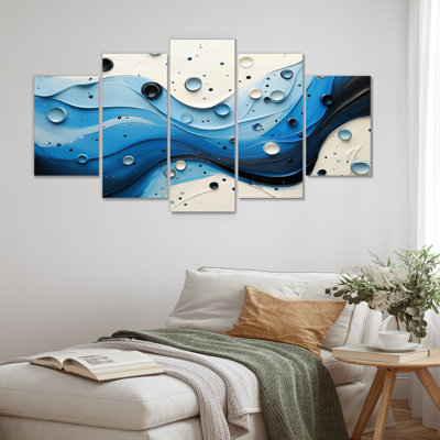 Rhythmic Drizzle Drip Paint River II - Drip Painting Wall Art - Modern Wall Art Canvas