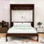 Wood Murphy Bed with Sturdy Slats, Space-Saving Foldable Design-732894187-732893717