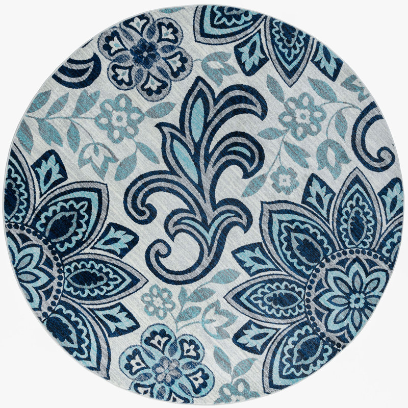 Tapis bleu Swindell, Rond 5 pi 3 po