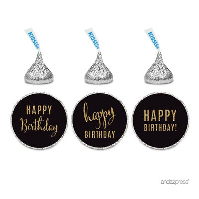 Autocollant de dépôt en chocolat à papier happy birthday