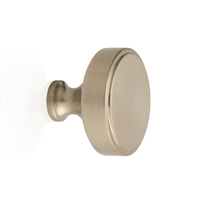 Poignée ronde Nova, Nickel brossé, H 1,26 po x l 1,25 po x P 1,25 po