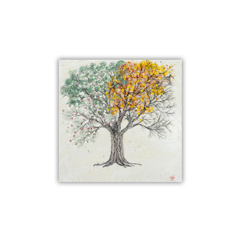 "Changer les saisons", art mural sur toile, H 12 po x l 12 po, Toile tendue