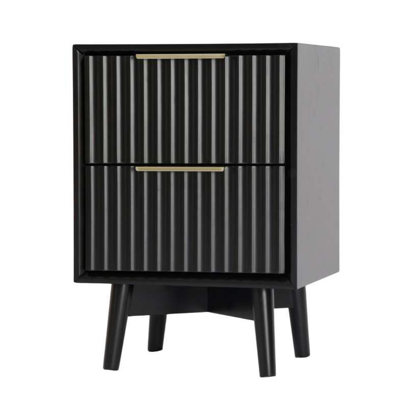 38cm W Bedside Table, Black