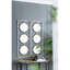 Décoration murale dorée et blanche en miroir - style contemporain, 43,5 x 15,5 po, blanc, moderne, 15,49 x 42,76