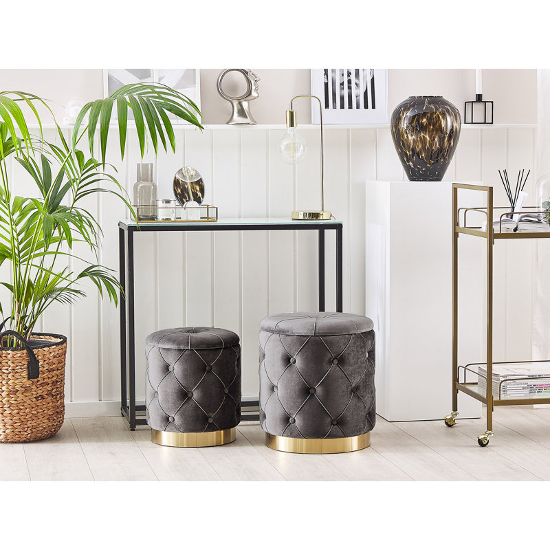 Manufactured Wood Accent Stool, Grey