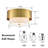 Mid-century 2-light Gold Ceiling Light Flush Mount