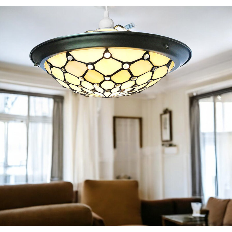 Apollonia 1 - Light Antique Brass Bowl Pendant