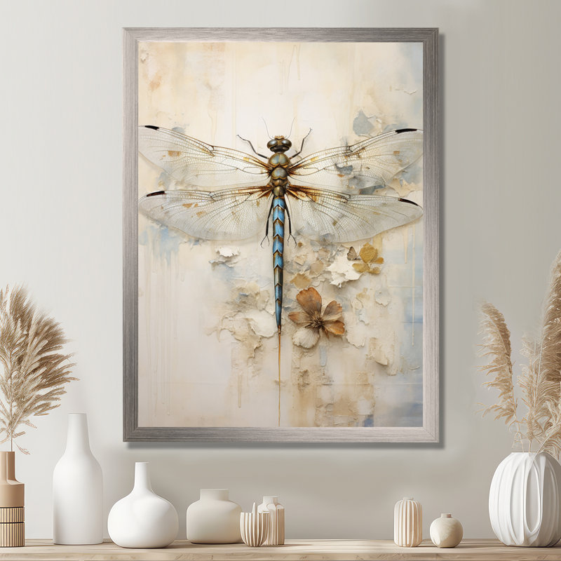 Libellule délice III - Libellule, art sur toile, 40" H x 30" W, Cadre photo noir