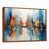 Toile avec cadre flottant brun
