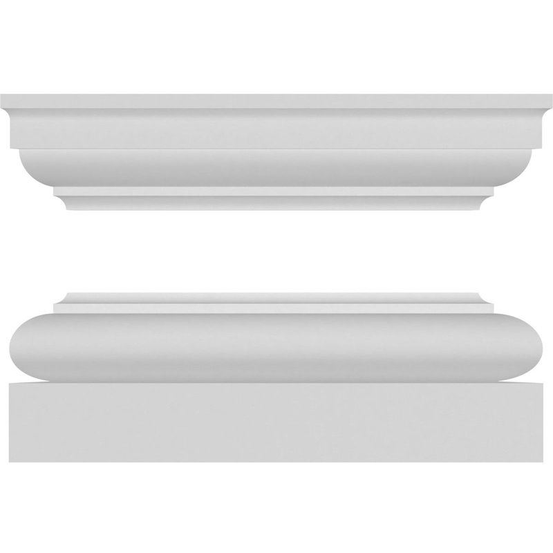 Ensemble de colonnes encastrées carrées classiques en PVC Craftsman Classic, H 96 po x l 5,63 po