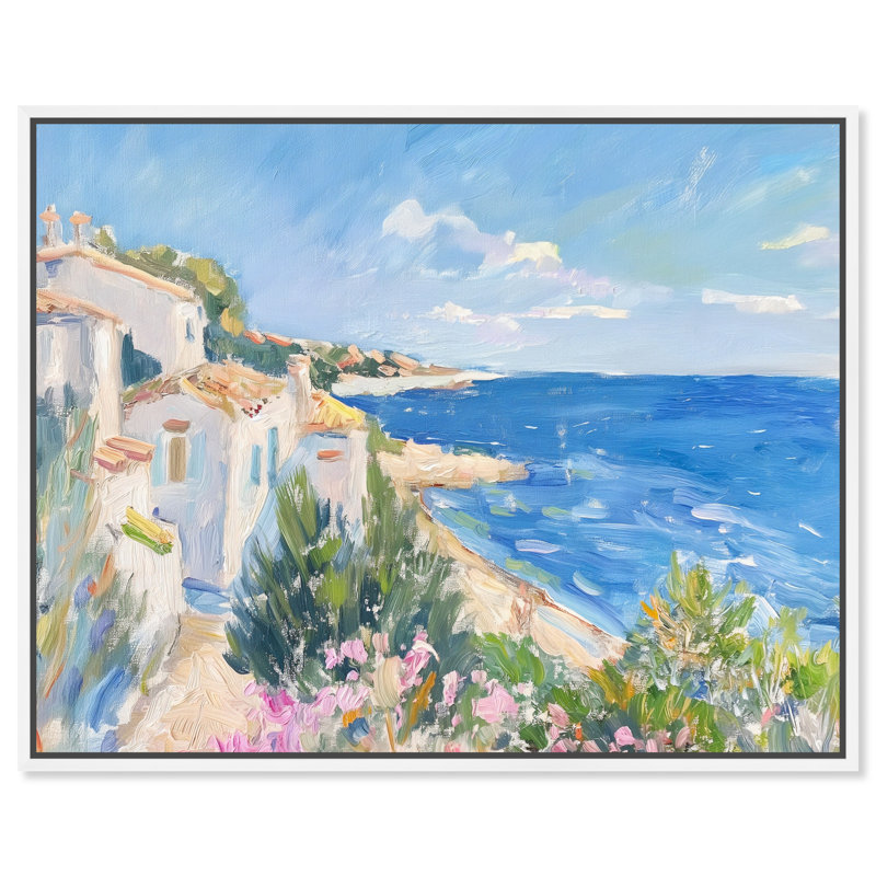 Henri Matisse Interpreted Town III Canvas Nautical & Beach Print by Oliver Gal, Black Frame, 20 x 16, 25"H x 31"W