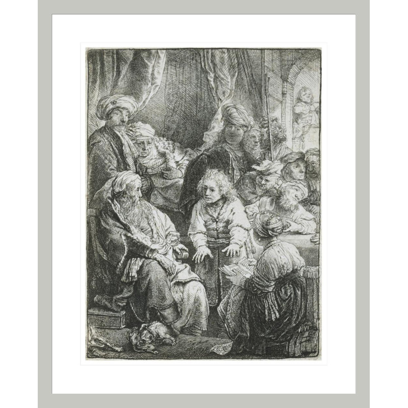 «Joseph Telling His Dreams» par Rembrandt van Rijn - Estampe numérique encadrée, 28.89" H x 23.5" W